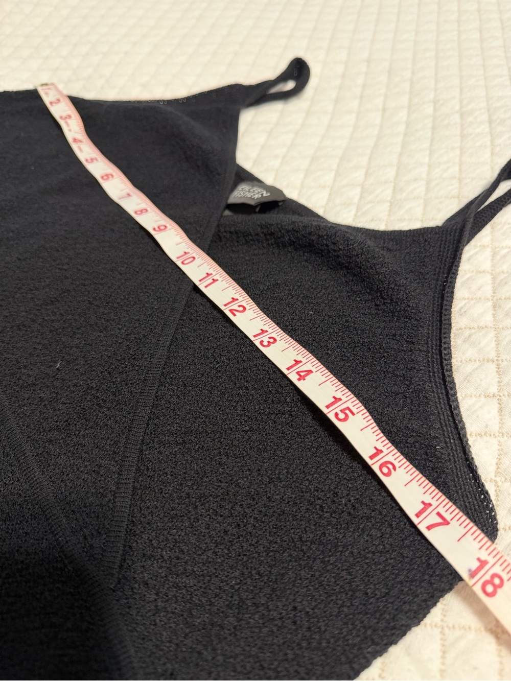 Eileen Fisher 100% Wool Sleeveless Wrap-Style Top - Size M - Black - Picture 9 of 10